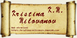Kristina Milovanov vizit kartica